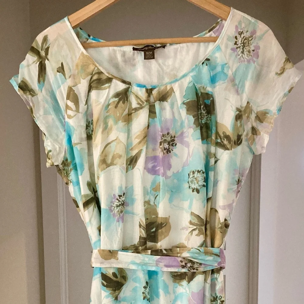 Tommy Bahama Cotton & Silk Floral Dress - Picture 1 of 10